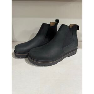 Birkenstocks Stalon Chelsea Slip On Boots Black Oiled Nubuck Leather EU sz 40
